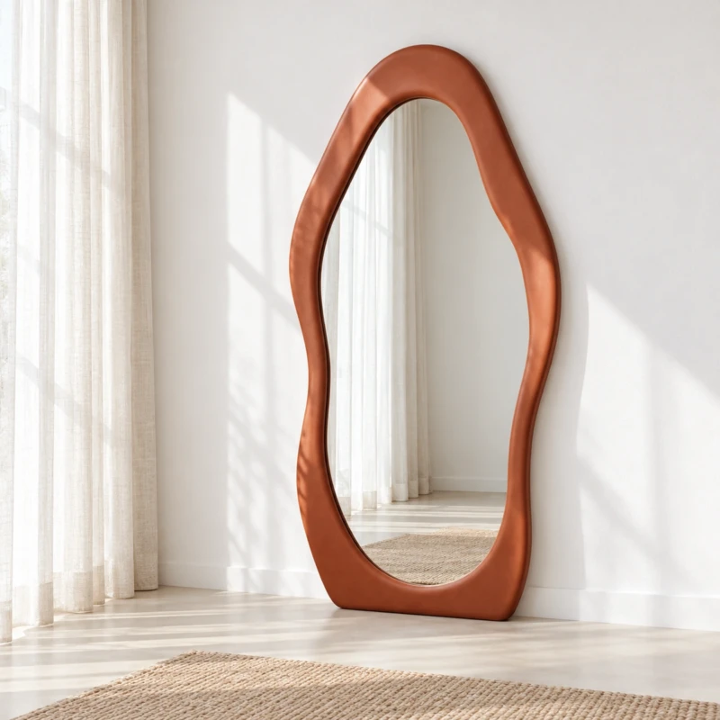 ARDEA Mirror | Terracotta-Toned Organic Statement Mirror
